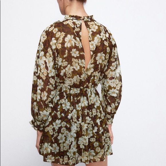 Zara Ruffled Print Dress - Picture 5 of 5